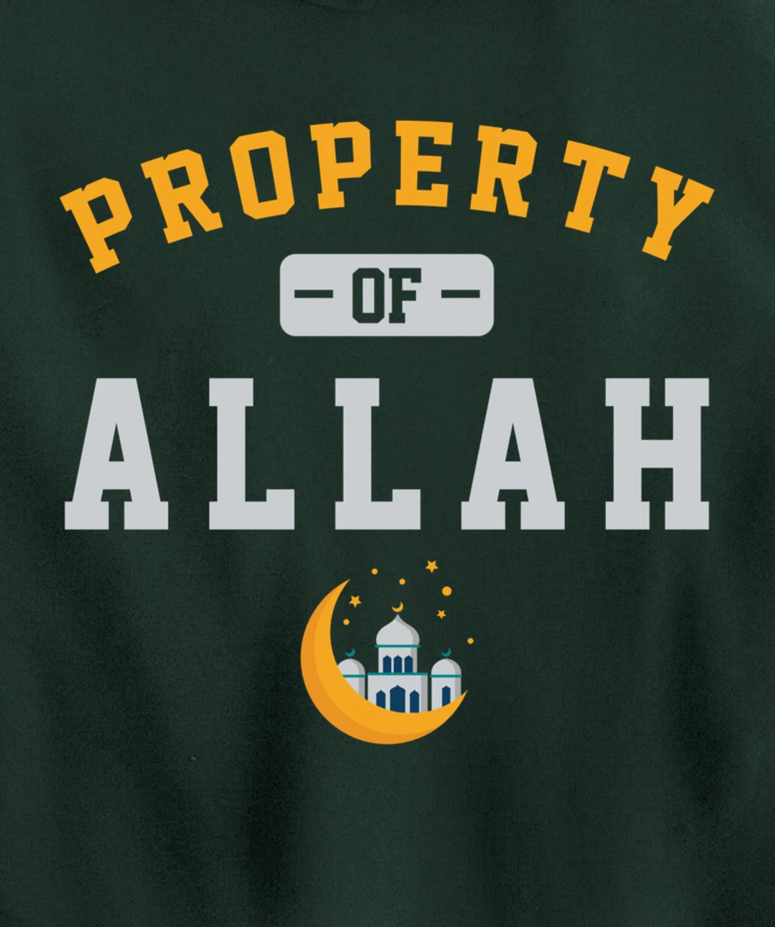 Property Allah Mosque Believer Follower Religion God Gift Pullover Hoodie