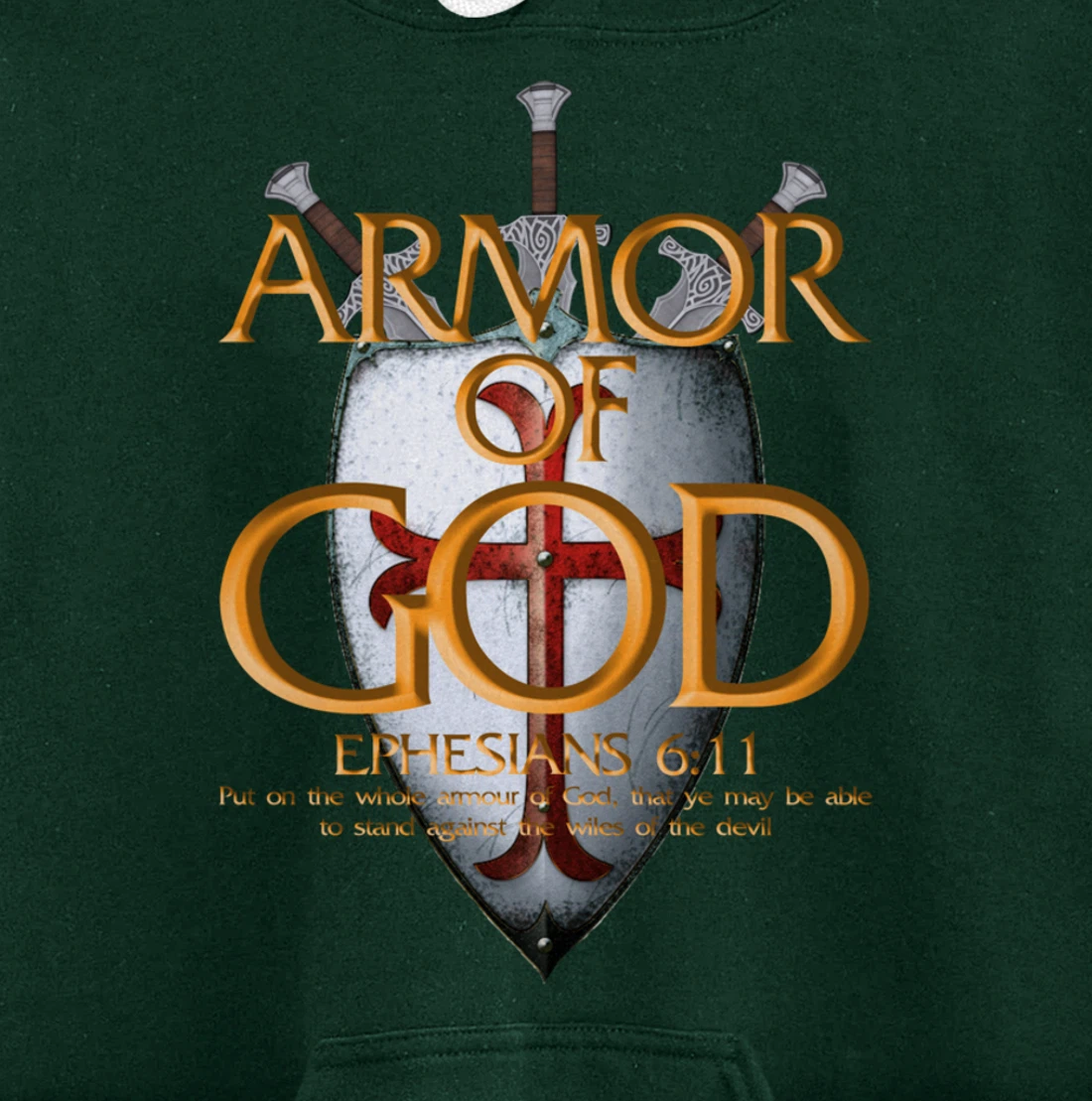 Armor Of God Ephesians Bible Verse Religious Christian Gift Pullover Hoodie