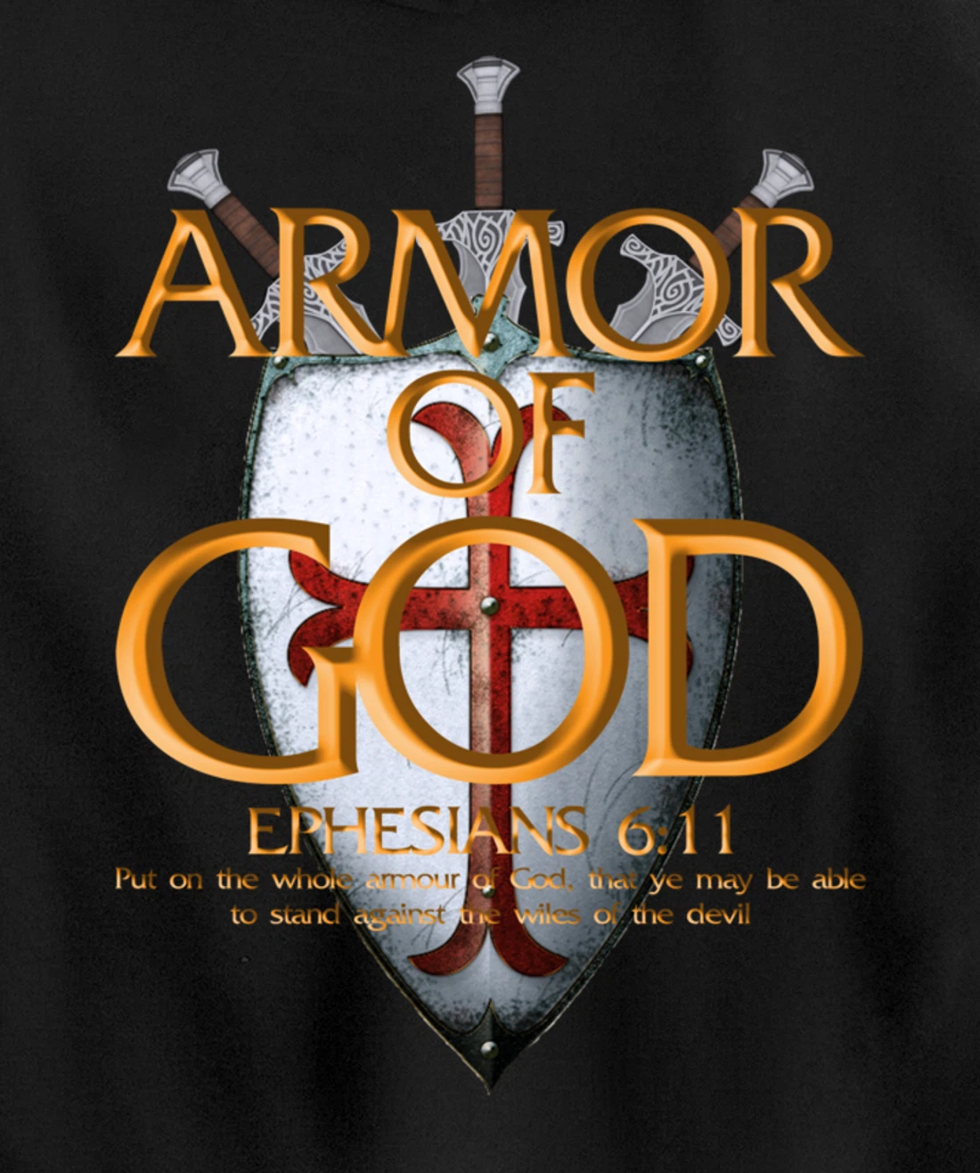 Armor Of God Ephesians Bible Verse Religious Christian Gift Pullover Hoodie