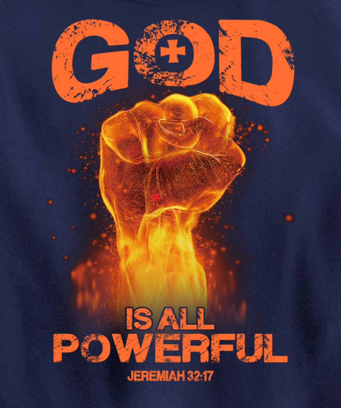 God Is All Powerful Bible Verse Love Jesus Christian Gift Pullover Hoodie