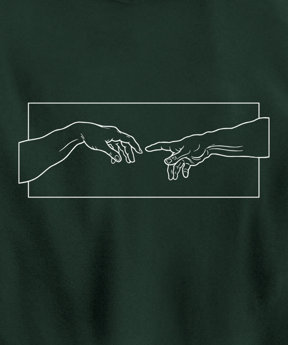 Creation of Adam Hands Aesthetic Michelangelo Touch Of God Pullover Hoodie