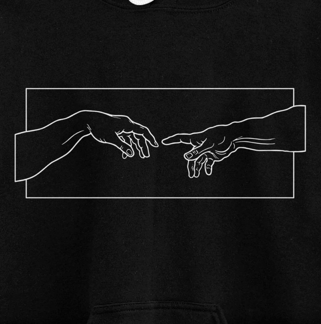 Creation of Adam Hands Aesthetic Michelangelo Touch Of God Pullover Hoodie