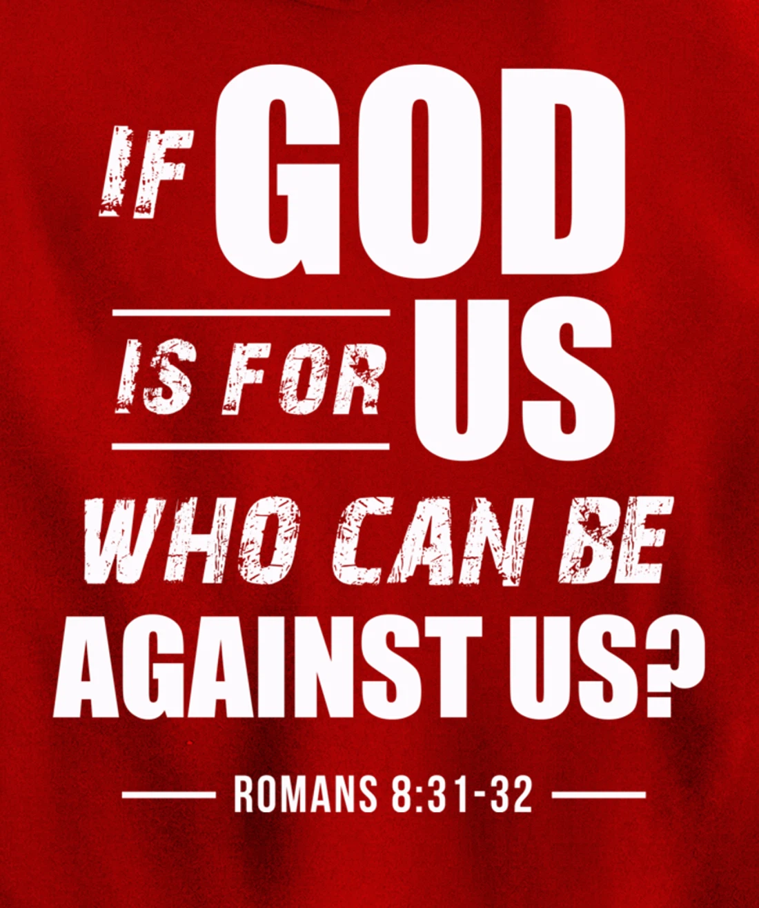 If God is for Us, Who can be against us? Romans 8:31 Bible Pullover Hoodie