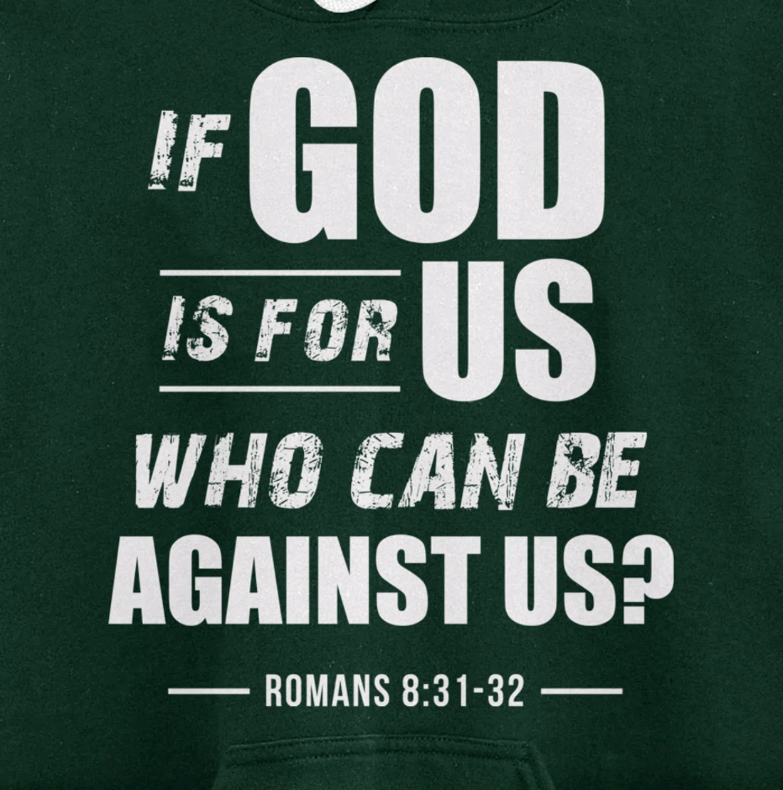 If God is for Us, Who can be against us? Romans 8:31 Bible Pullover Hoodie