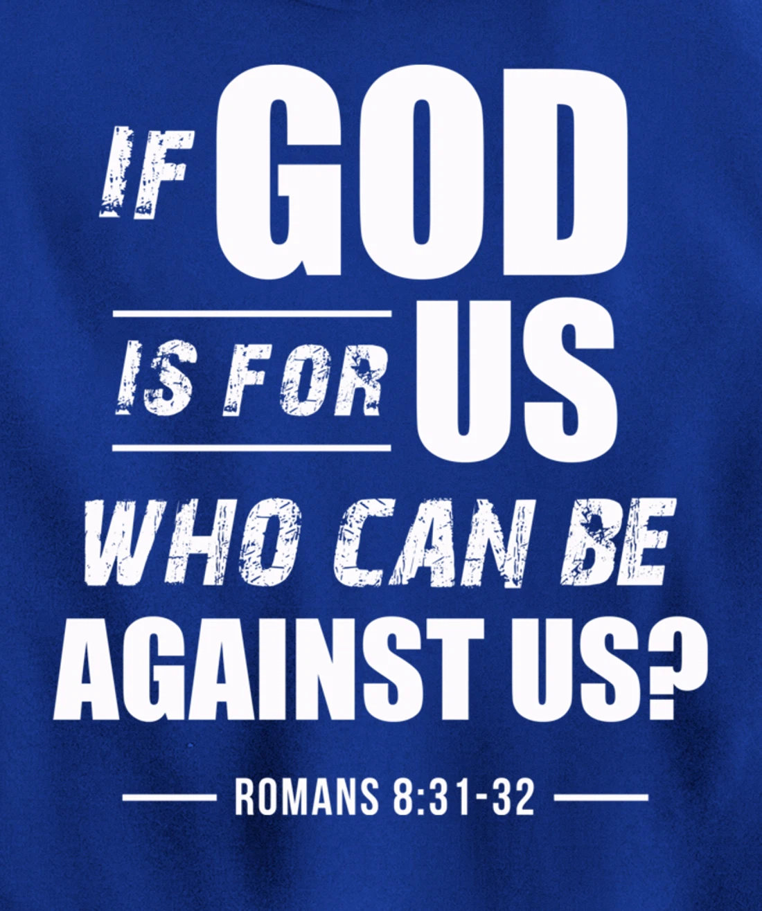 If God is for Us, Who can be against us? Romans 8:31 Bible Pullover Hoodie