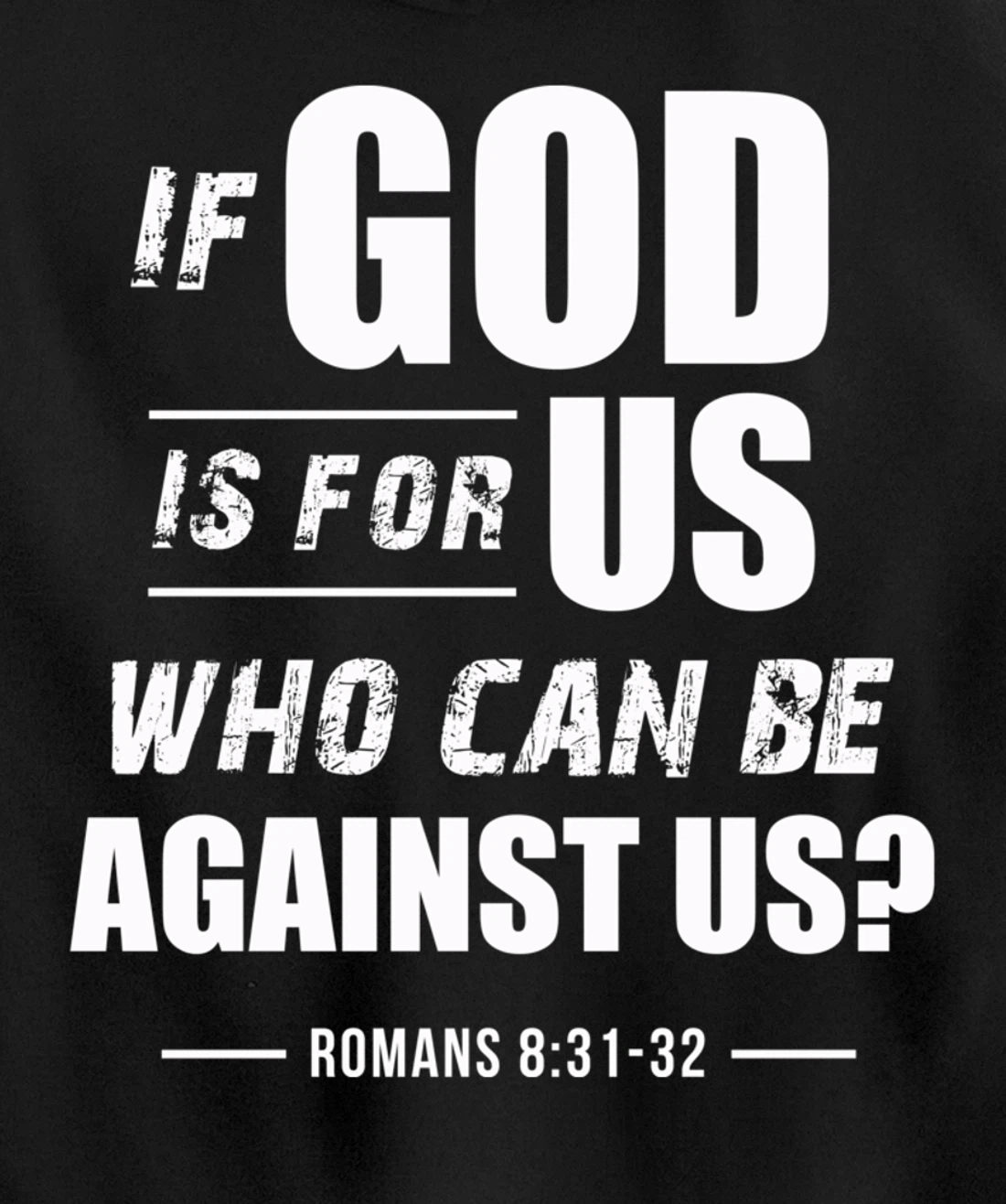 If God is for Us, Who can be against us? Romans 8:31 Bible Pullover Hoodie