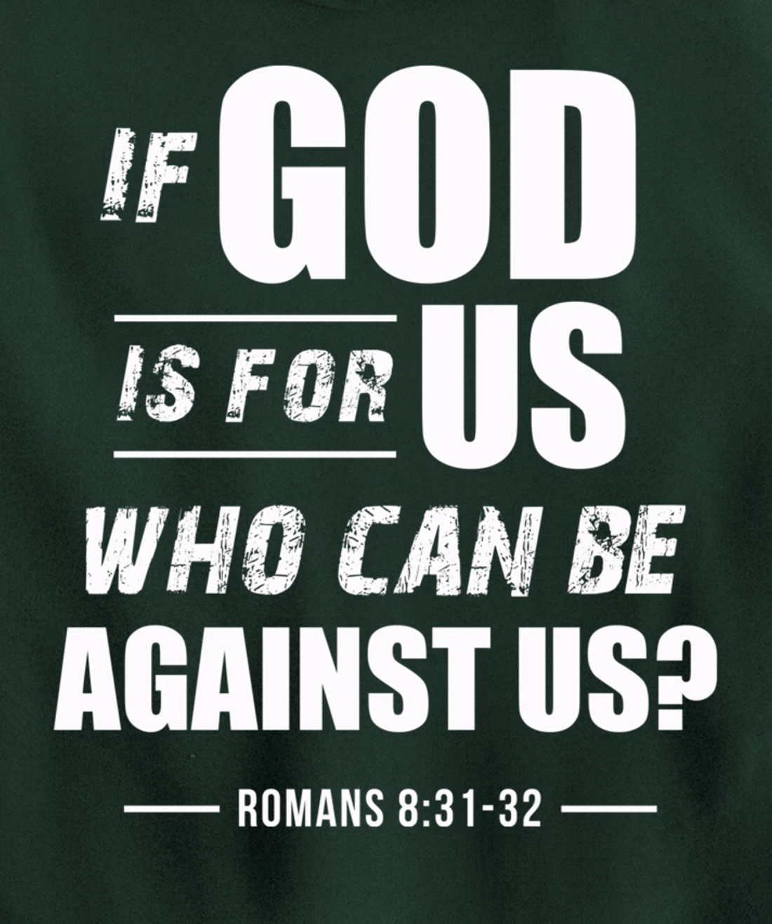 If God is for Us, Who can be against us? Romans 8:31 Bible Pullover Hoodie