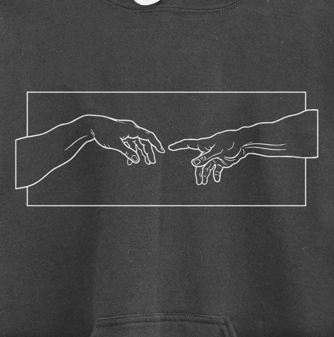 Creation of Adam Hands Aesthetic Michelangelo Touch Of God Pullover Hoodie
