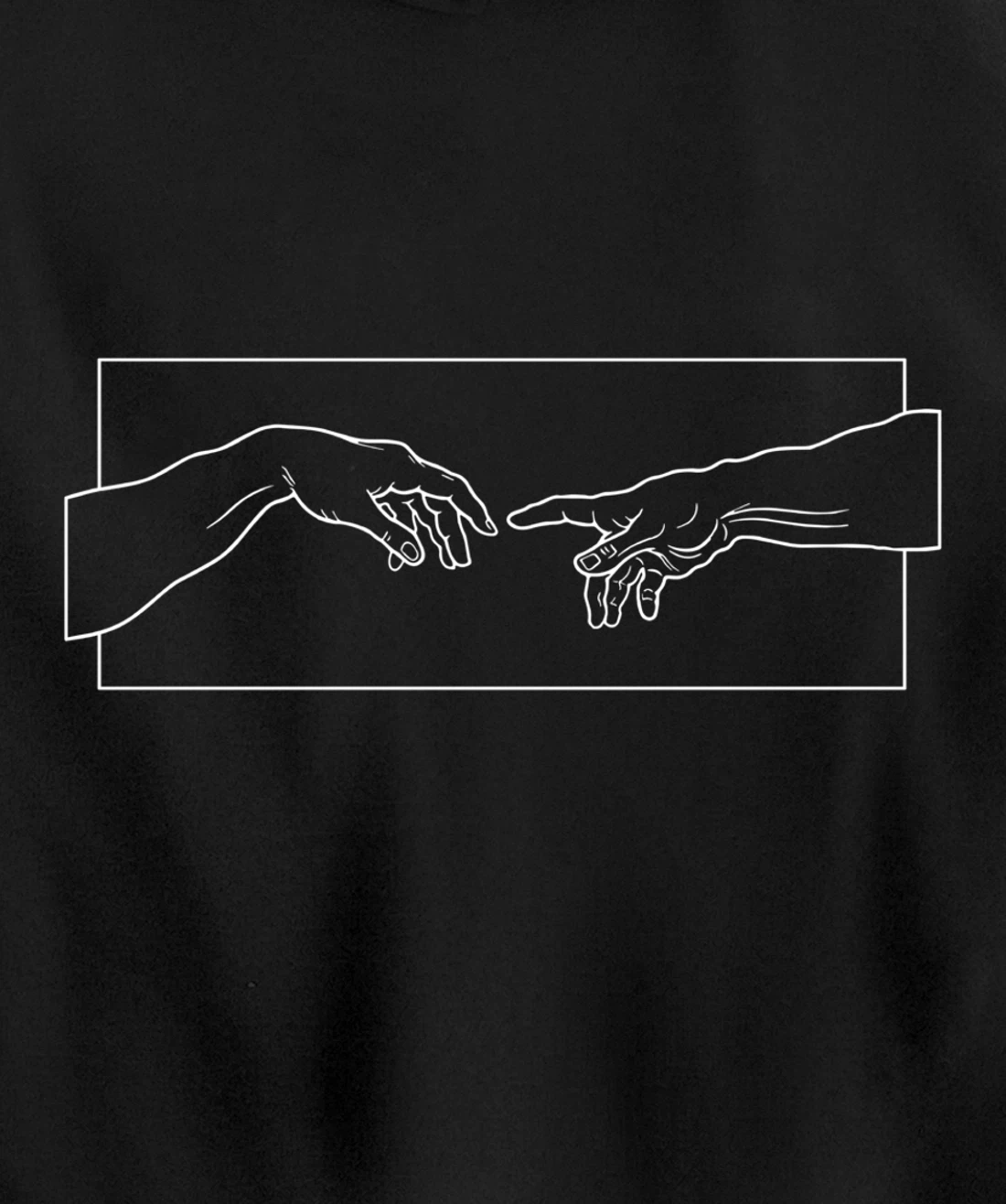 Creation of Adam Hands Aesthetic Michelangelo Touch Of God Pullover Hoodie