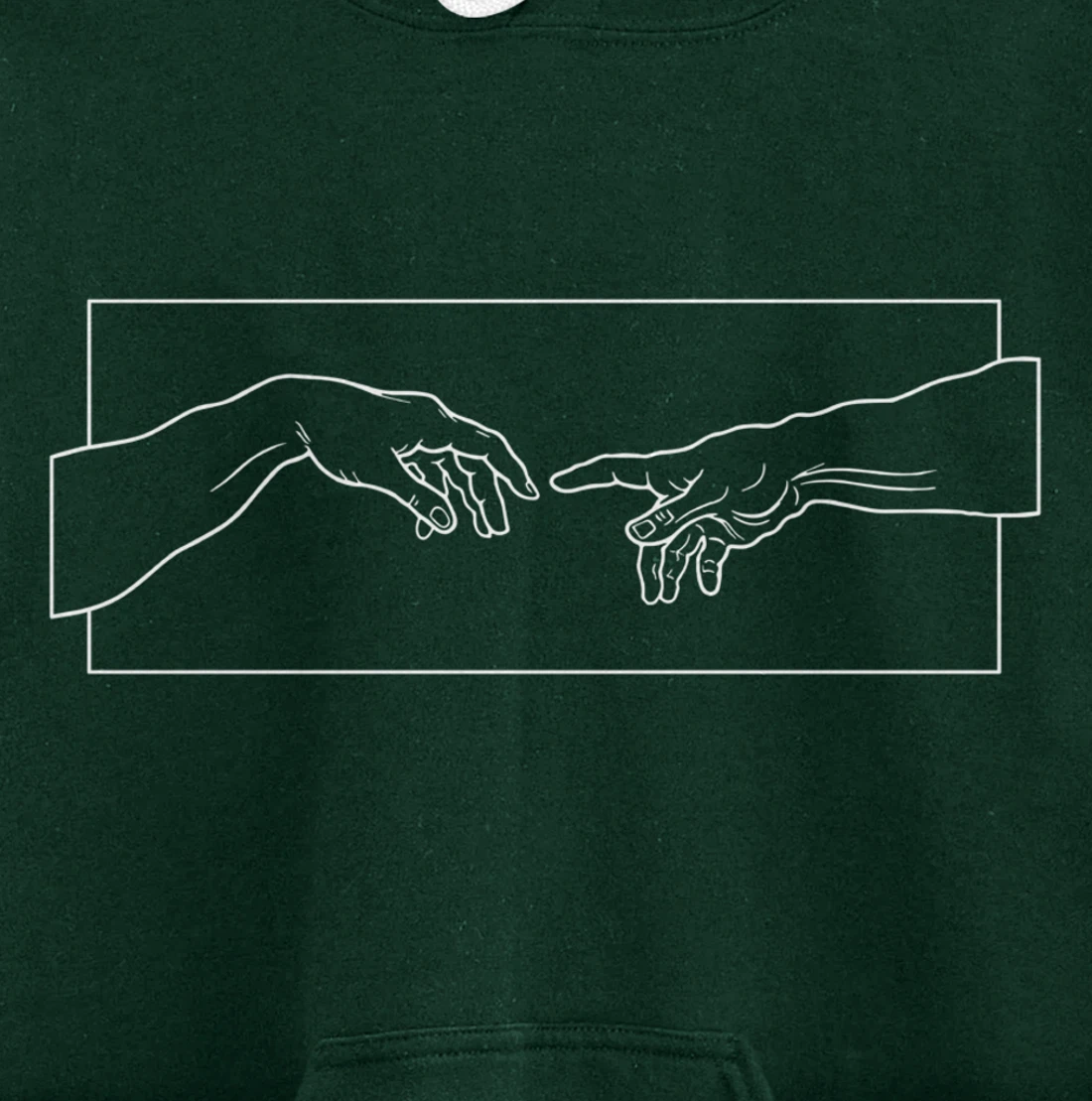 Creation of Adam Hands Aesthetic Michelangelo Touch Of God Pullover Hoodie