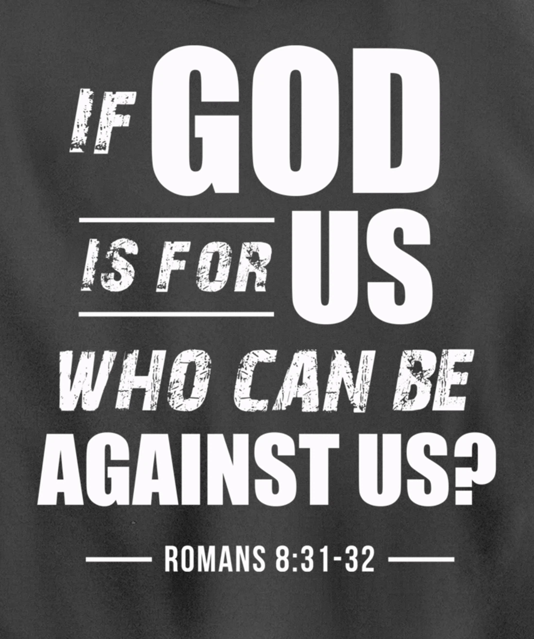 If God is for Us, Who can be against us? Romans 8:31 Bible Pullover Hoodie