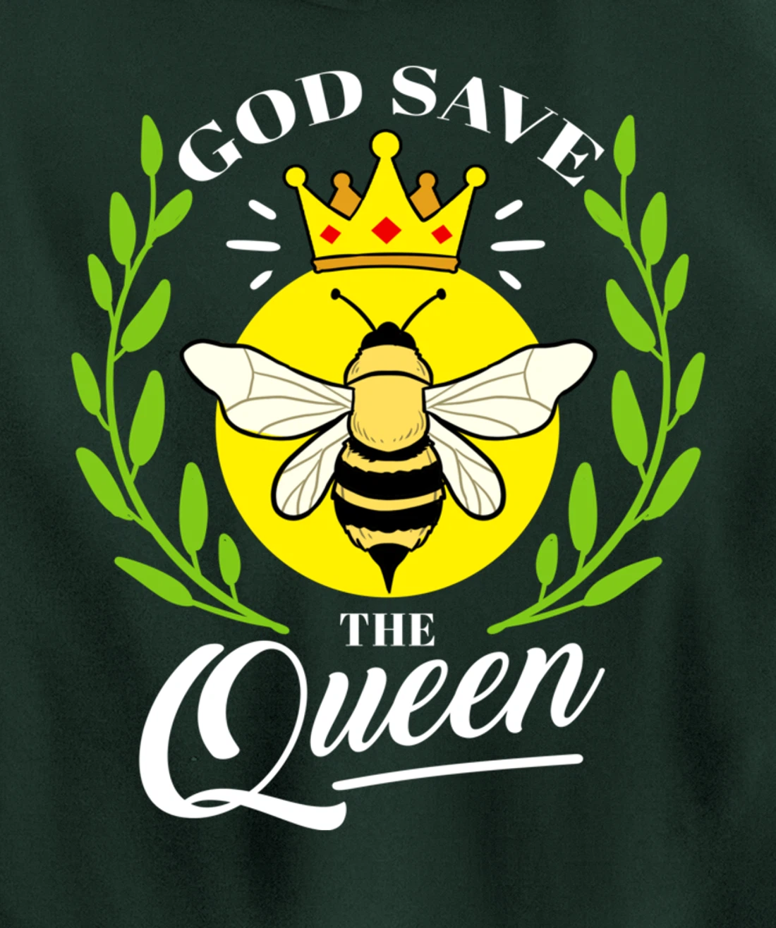 God Save The Queen Bee Beekeeper Gift Pullover Hoodie