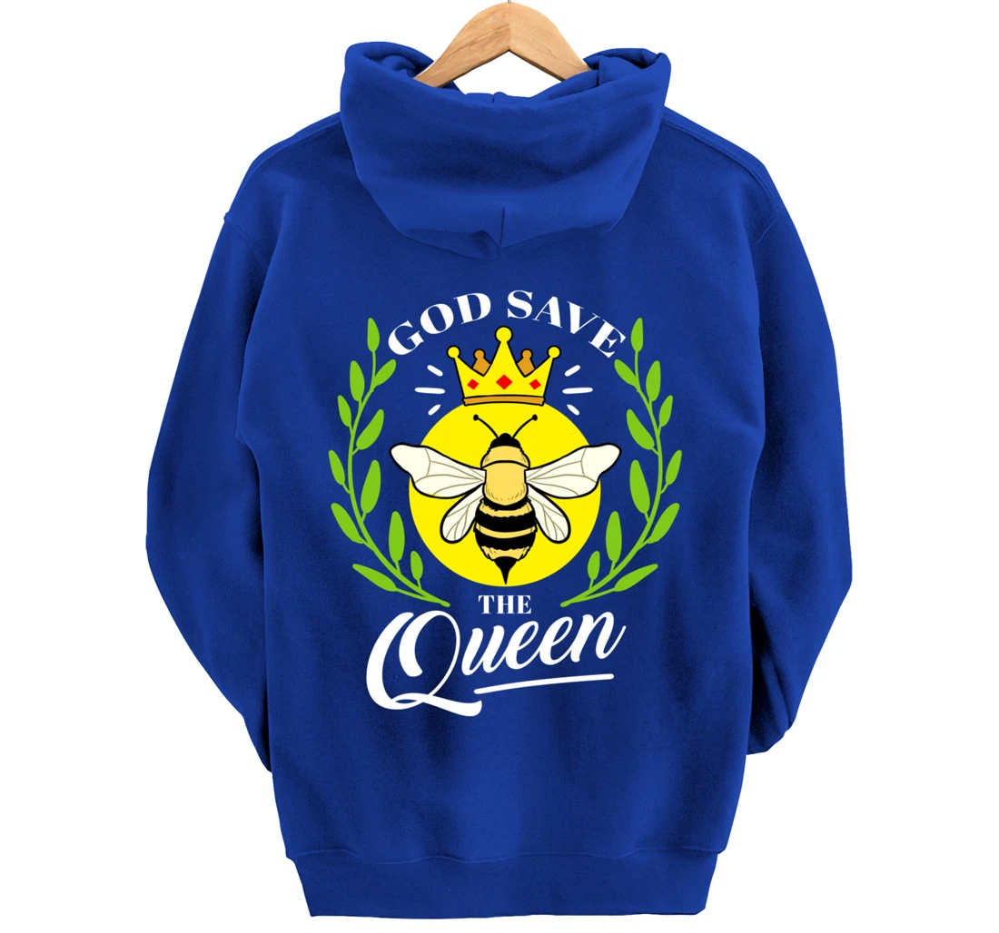 God Save The Queen Bee Beekeeper Gift Pullover Hoodie