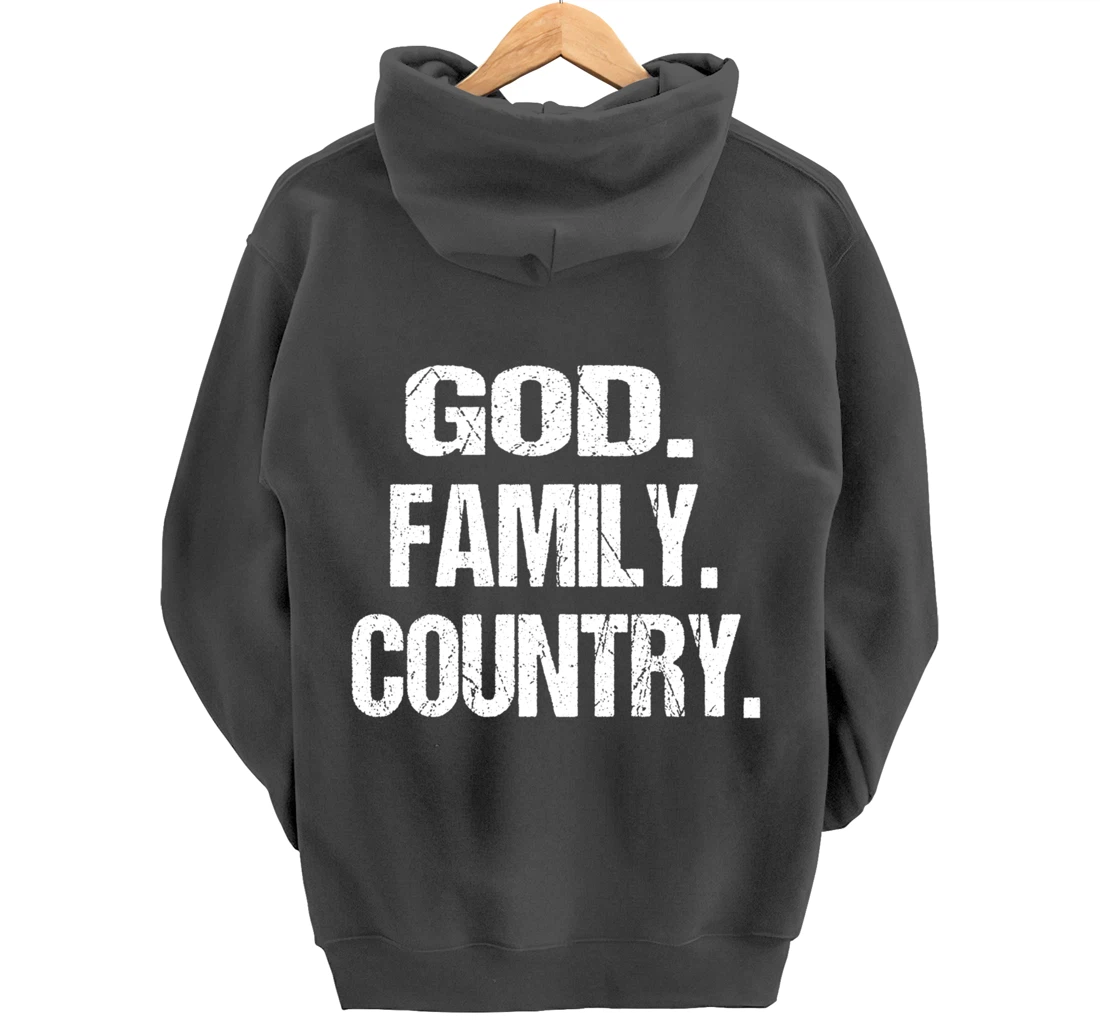 God Family Country Christian American Patriotic United Stand Pullover Hoodie