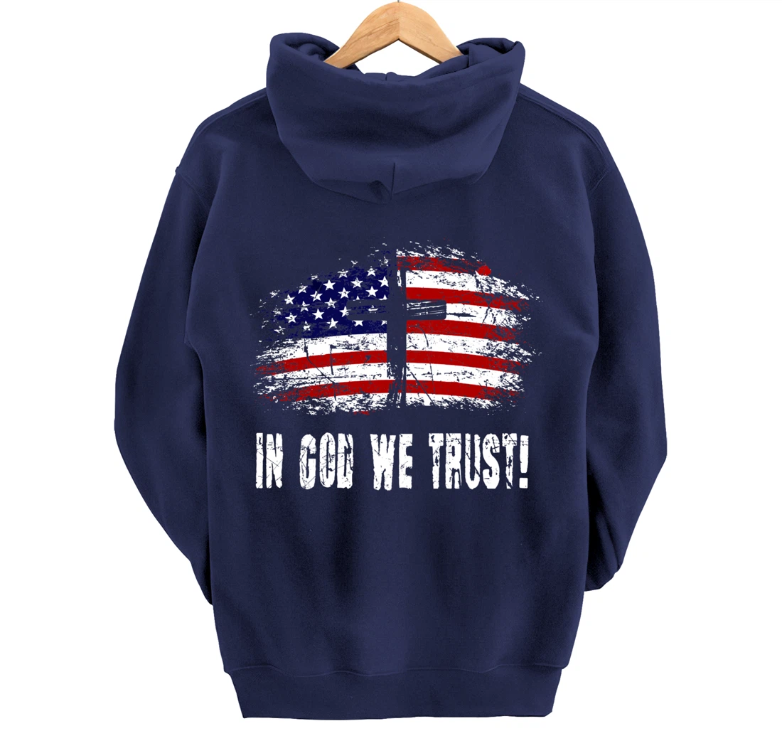 In God We Trust - American Christian Bible Verse Gift Pullover Hoodie