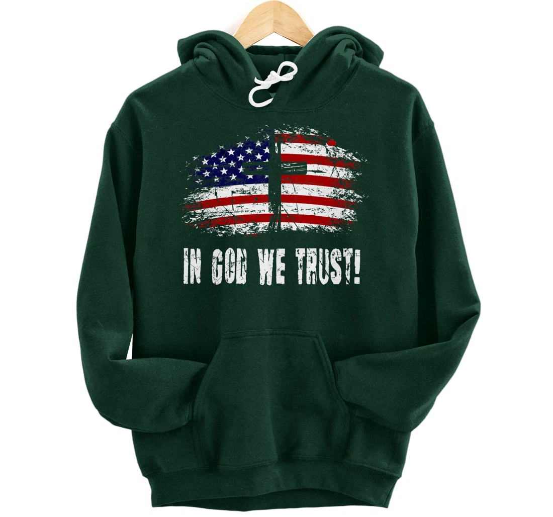 In God We Trust - American Christian Bible Verse Gift Pullover Hoodie