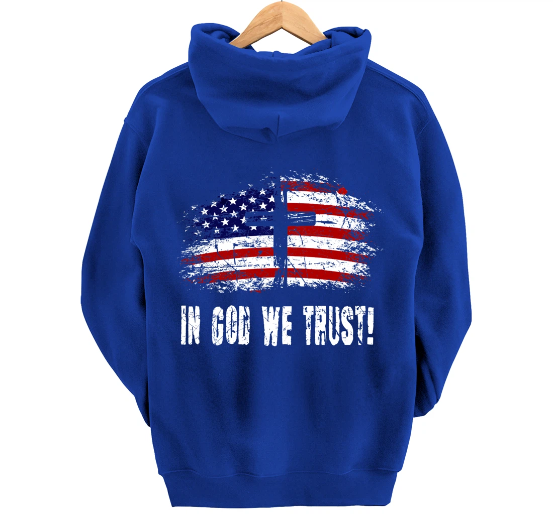 In God We Trust - American Christian Bible Verse Gift Pullover Hoodie