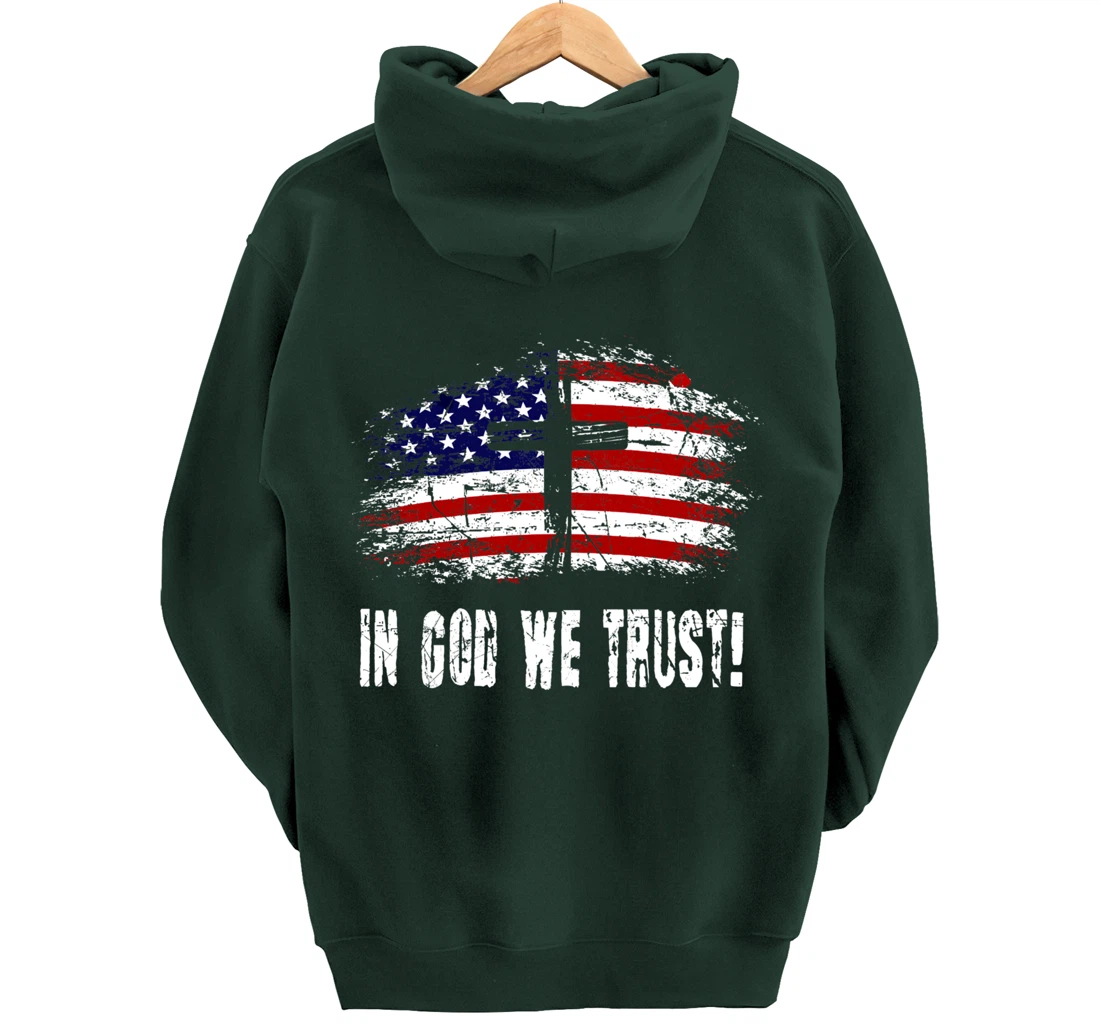 In God We Trust - American Christian Bible Verse Gift Pullover Hoodie