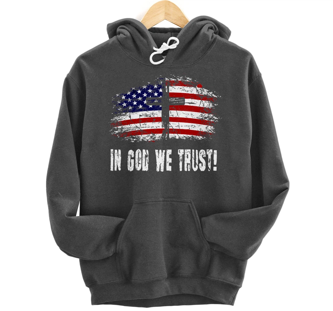 In God We Trust - American Christian Bible Verse Gift Pullover Hoodie