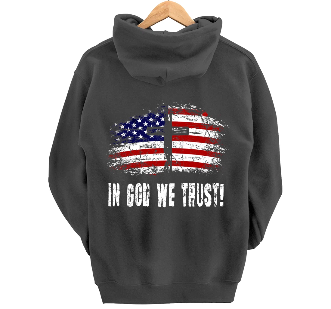 In God We Trust - American Christian Bible Verse Gift Pullover Hoodie