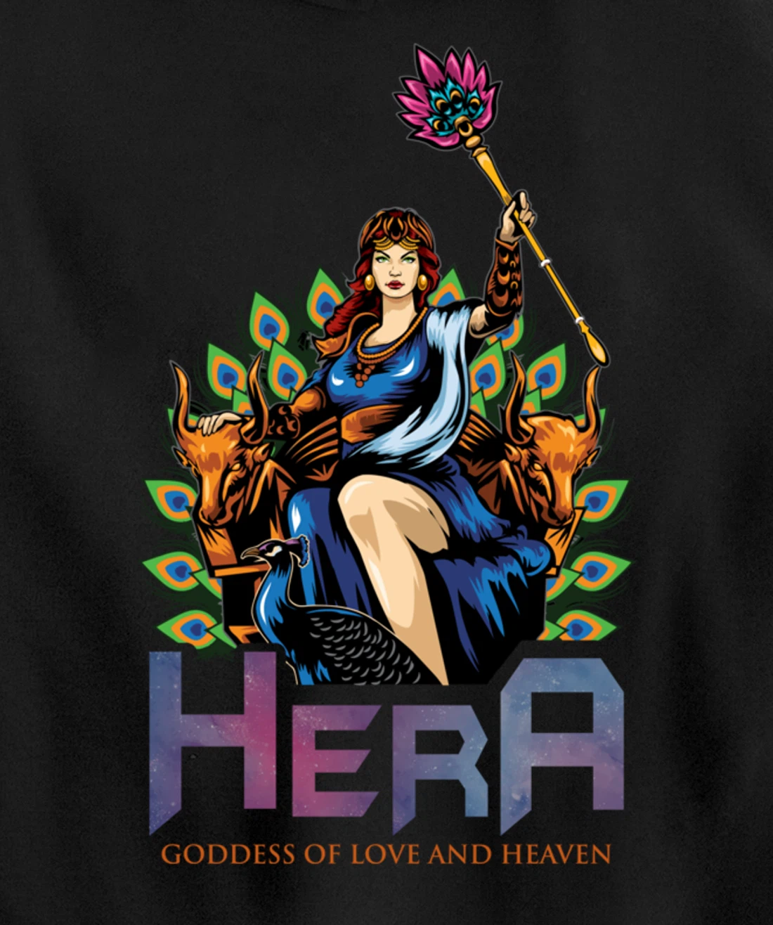 Hera Ancient Greek Mythology Gift Gods and Monsters Pullover Hoodie