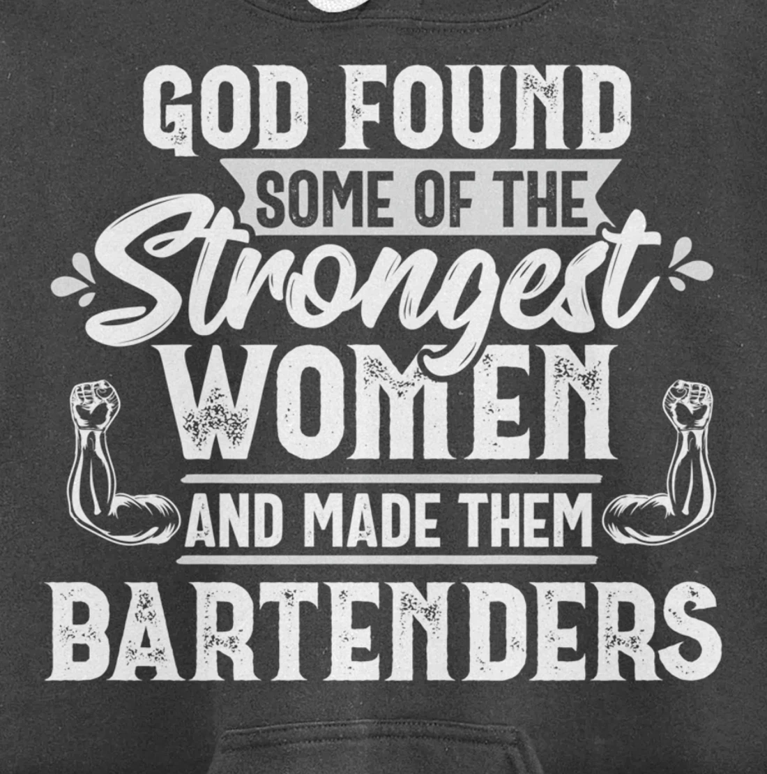 God Strongest Women Bartender Bartending Mixologist Gift Pullover Hoodie