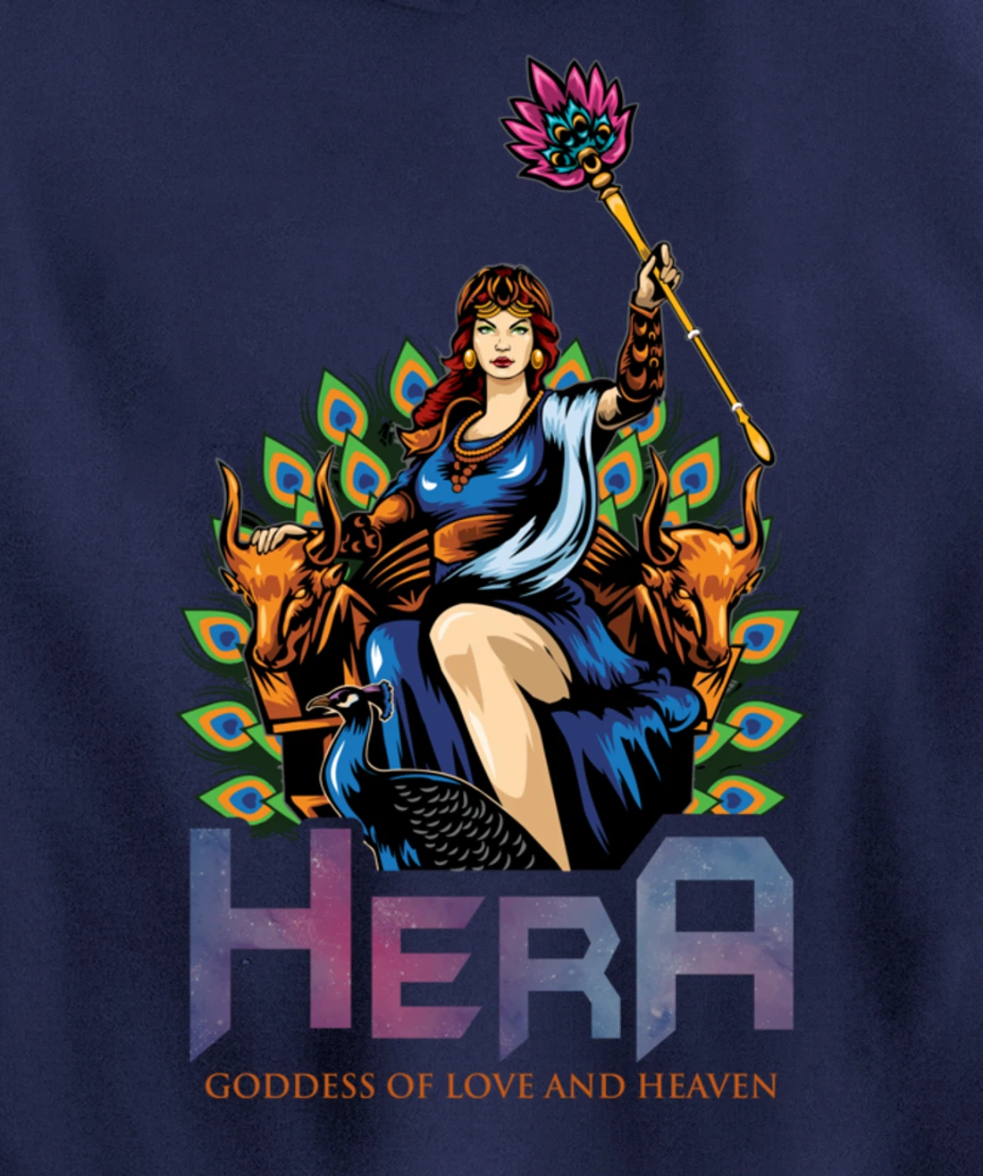 Hera Ancient Greek Mythology Gift Gods and Monsters Pullover Hoodie