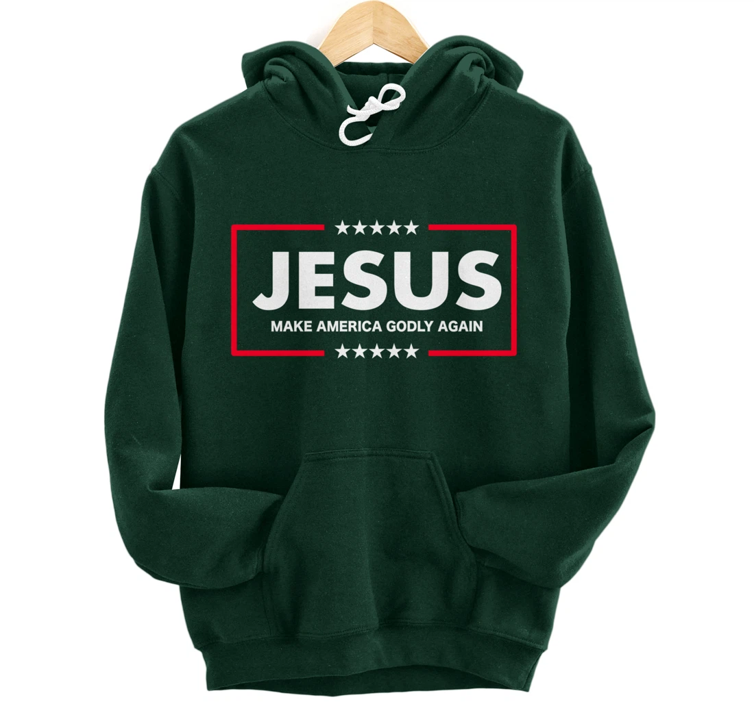 Christian Gifts Women Men Make America Godly Again Pullover Hoodie