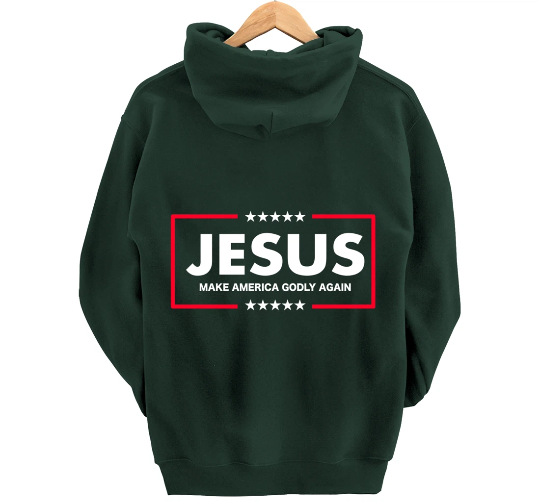 Christian Gifts Women Men Make America Godly Again Pullover Hoodie