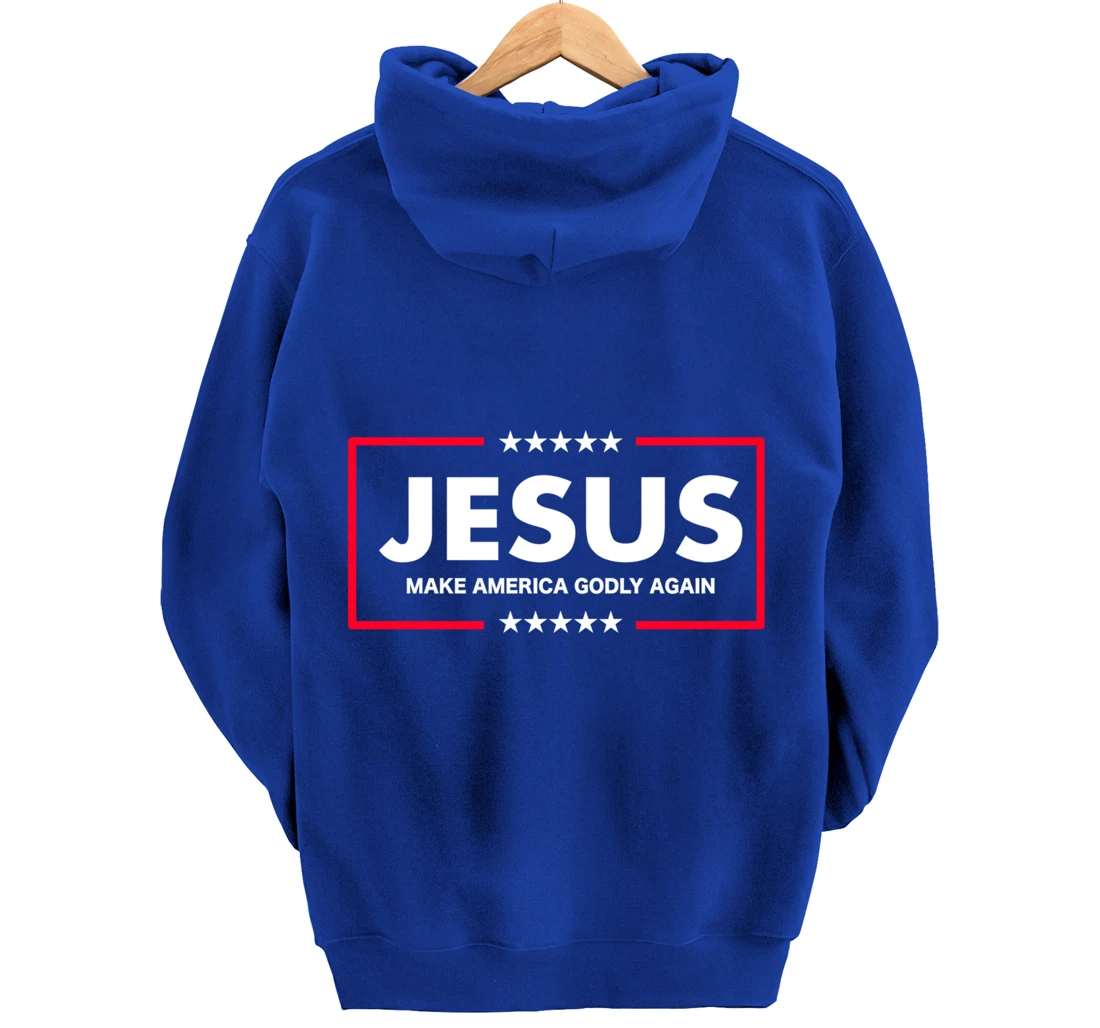 Christian Gifts Women Men Make America Godly Again Pullover Hoodie