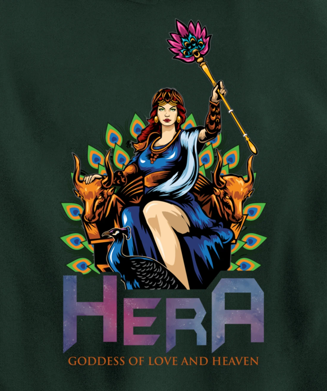 Hera Ancient Greek Mythology Gift Gods and Monsters Pullover Hoodie