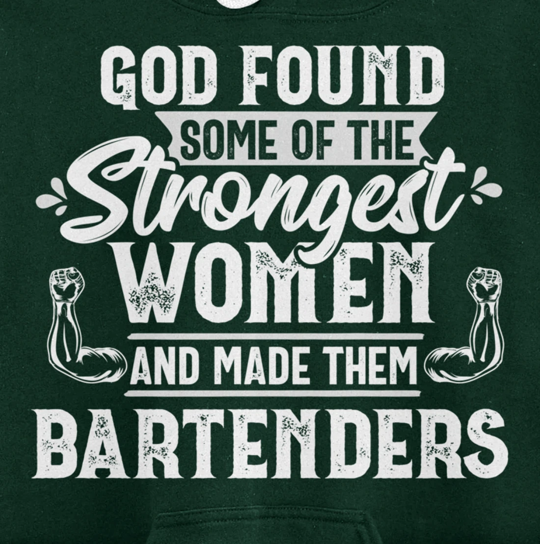 God Strongest Women Bartender Bartending Mixologist Gift Pullover Hoodie