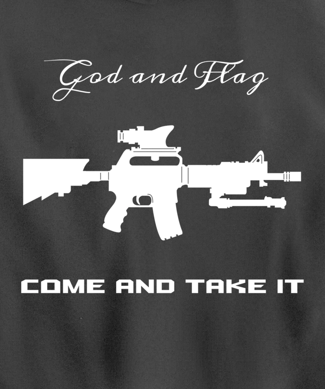 COME AND TAKE IT GOD AND FLAG OUT OF AMMO OR BLOOD HOODIE Pullover Hoodie