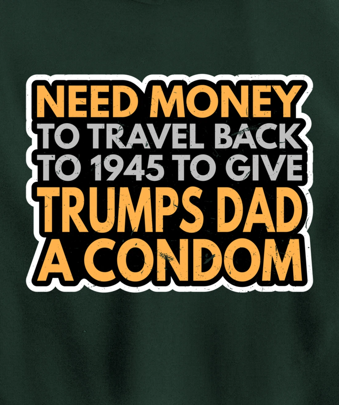Funny Anti Trump Shirt Need Money To Travel Back 86 45 Vote Pullover Hoodie
