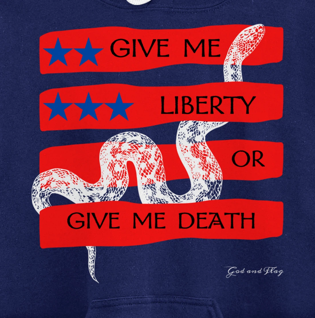 GIVE ME LIBERTY OR GIVE ME DEATH HOODIE PATRIOTIC USA TRUMP Pullover Hoodie
