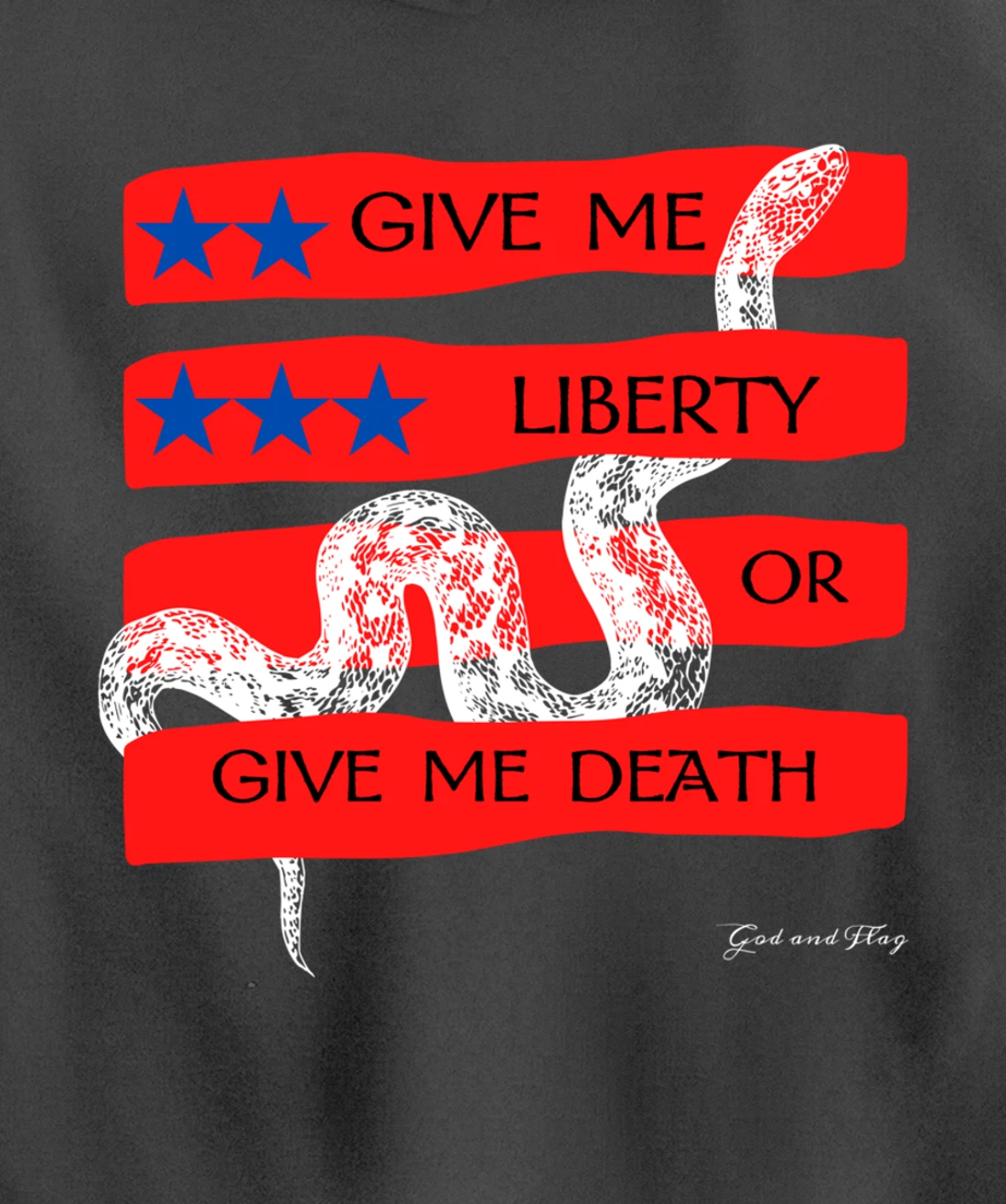 GIVE ME LIBERTY OR GIVE ME DEATH HOODIE PATRIOTIC USA TRUMP Pullover Hoodie