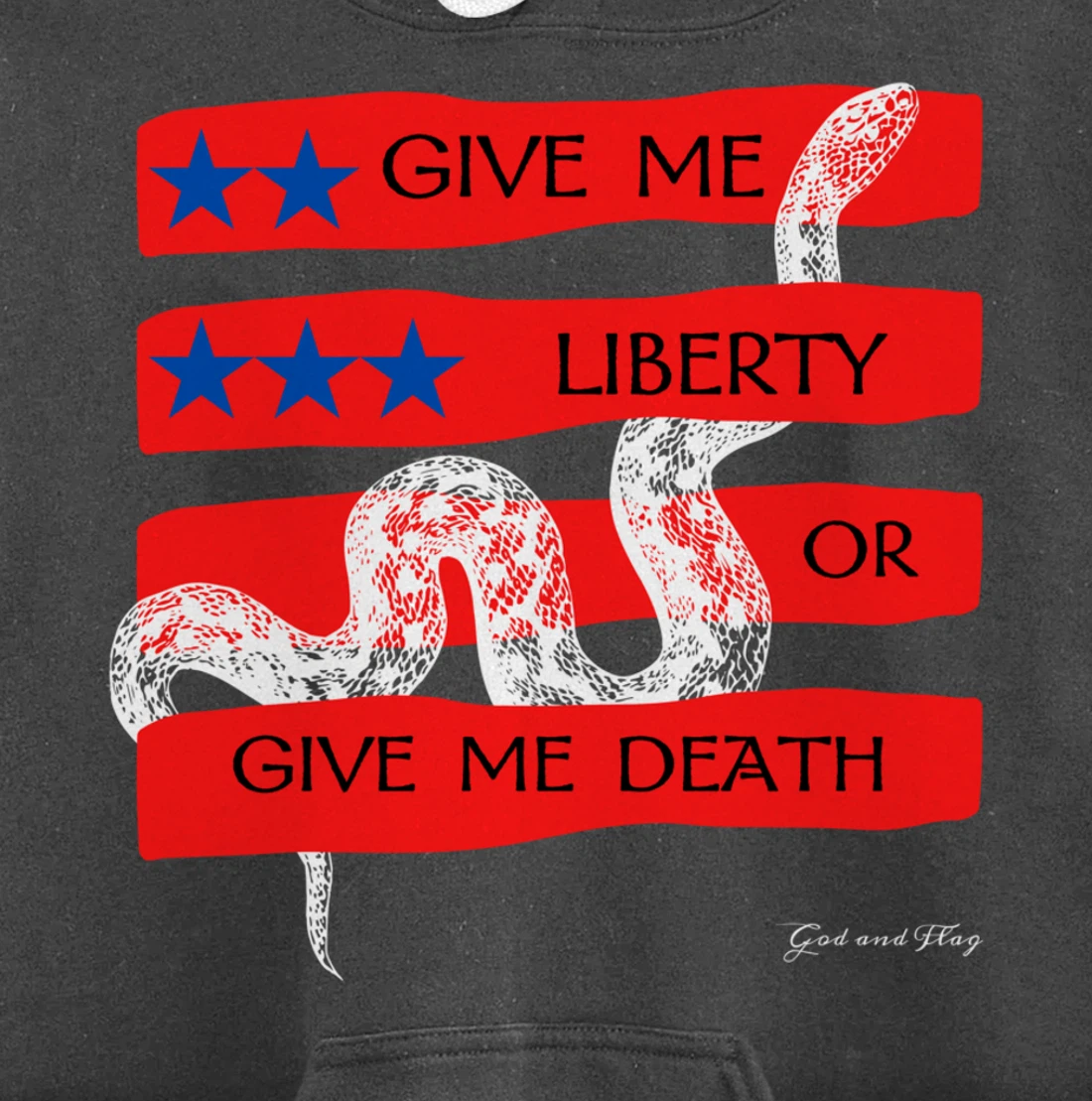 GIVE ME LIBERTY OR GIVE ME DEATH HOODIE PATRIOTIC USA TRUMP Pullover Hoodie
