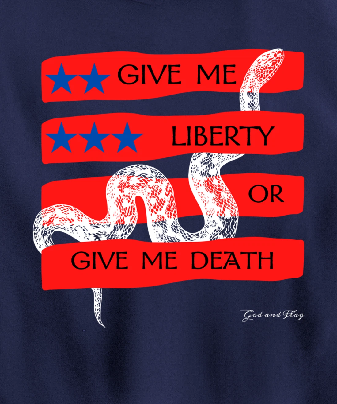 GIVE ME LIBERTY OR GIVE ME DEATH HOODIE PATRIOTIC USA TRUMP Pullover Hoodie