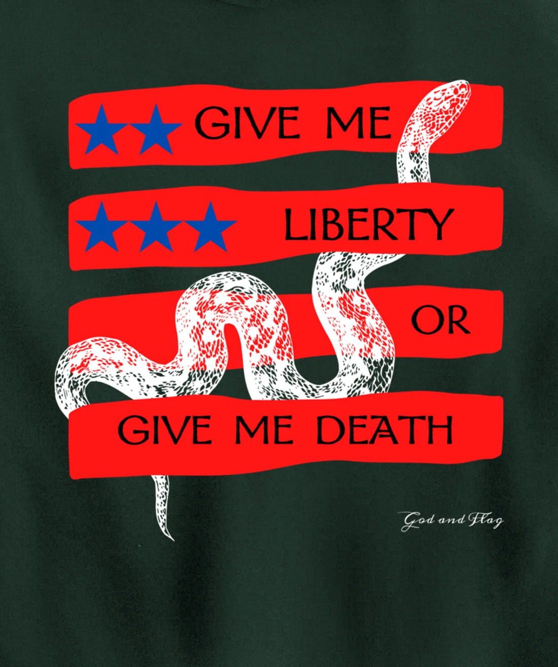 GIVE ME LIBERTY OR GIVE ME DEATH HOODIE PATRIOTIC USA TRUMP Pullover Hoodie