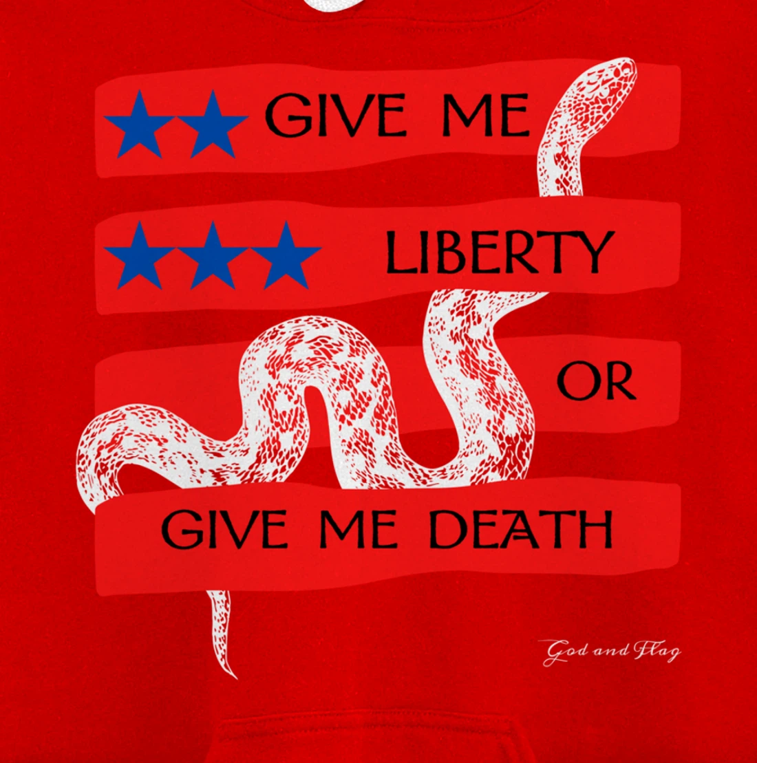 GIVE ME LIBERTY OR GIVE ME DEATH HOODIE PATRIOTIC USA TRUMP Pullover Hoodie