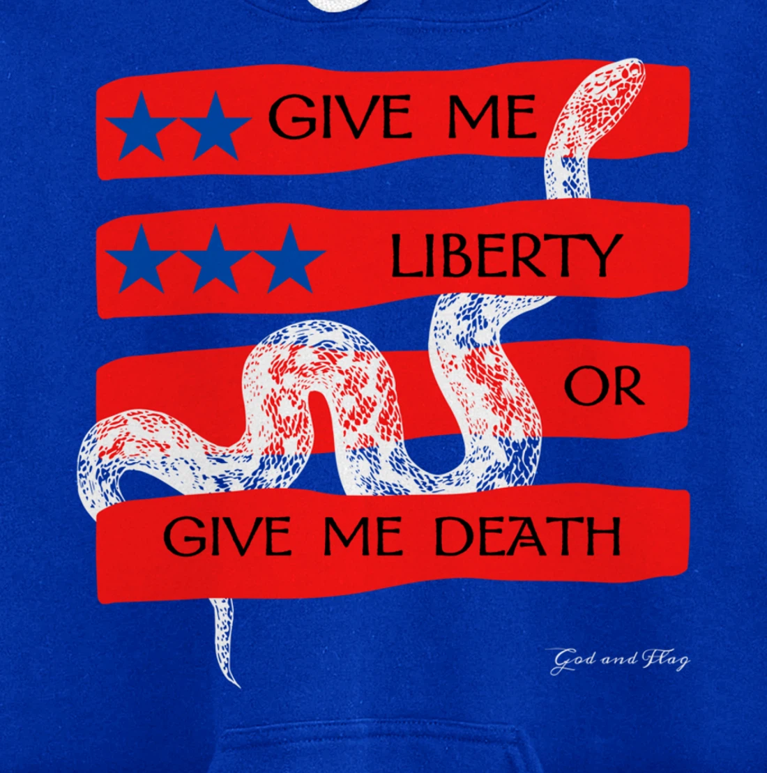 GIVE ME LIBERTY OR GIVE ME DEATH HOODIE PATRIOTIC USA TRUMP Pullover Hoodie