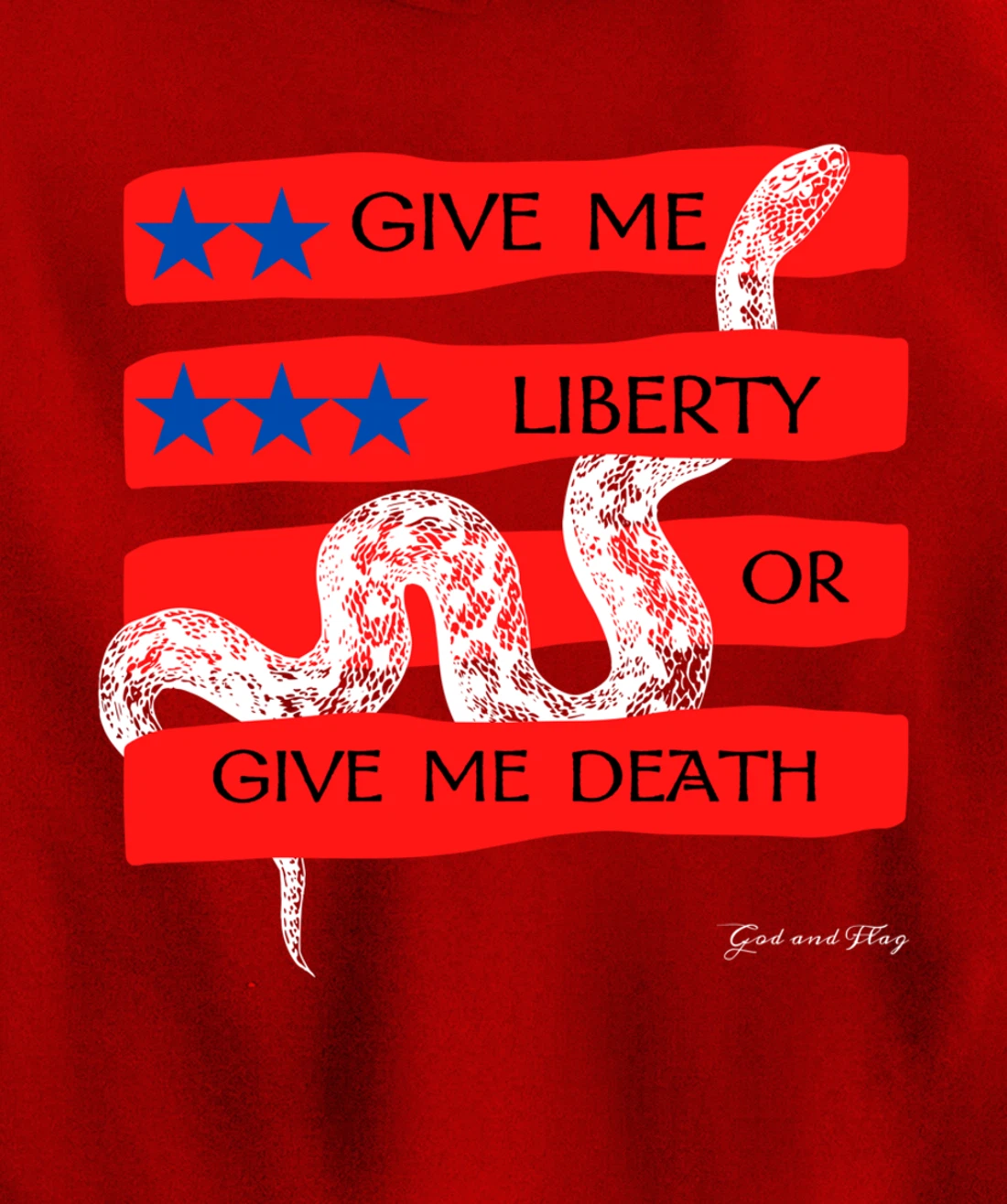 GIVE ME LIBERTY OR GIVE ME DEATH HOODIE PATRIOTIC USA TRUMP Pullover Hoodie