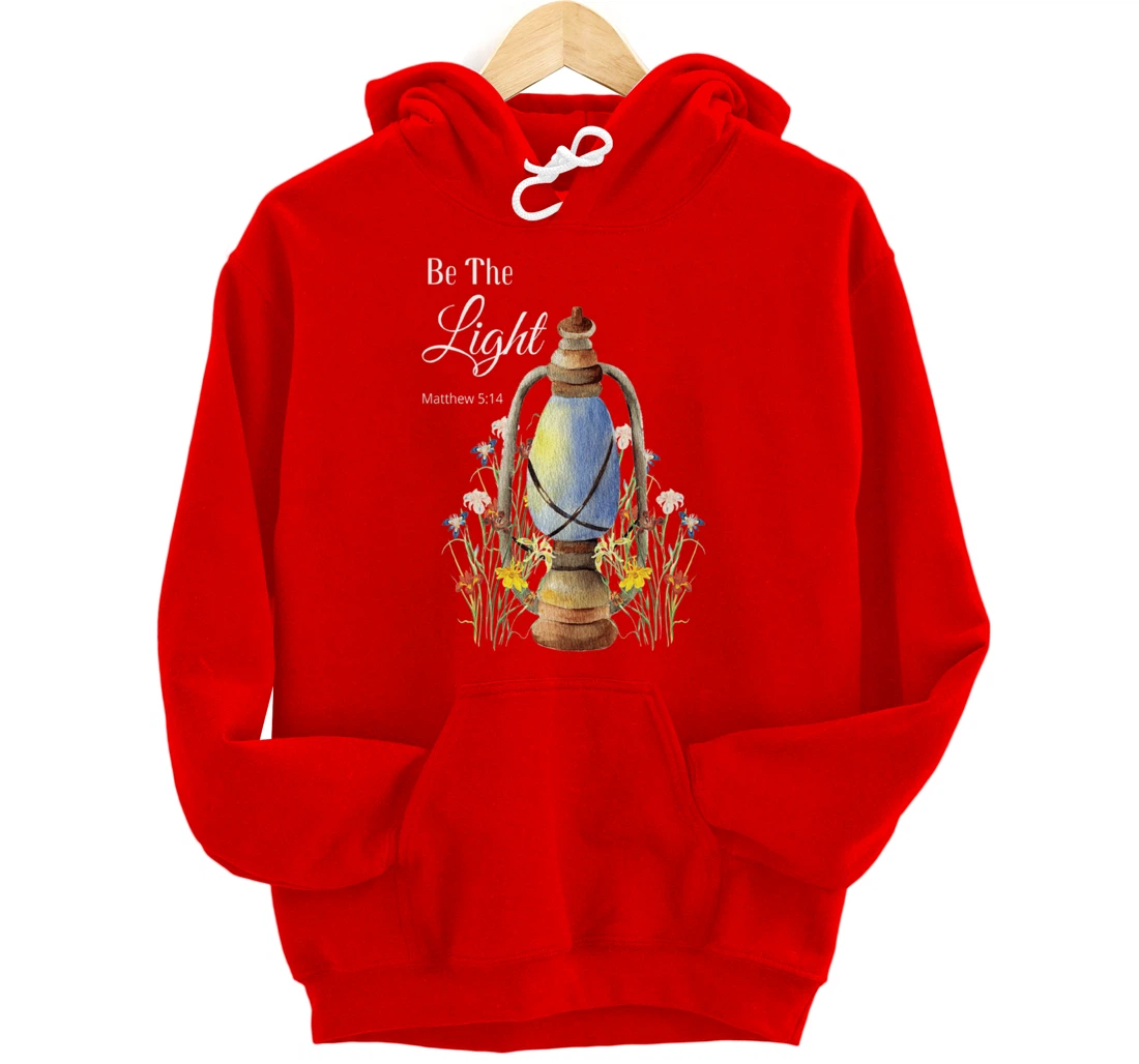 Bible Verse Christian Religion God Be The Light Wildflowers Pullover Hoodie