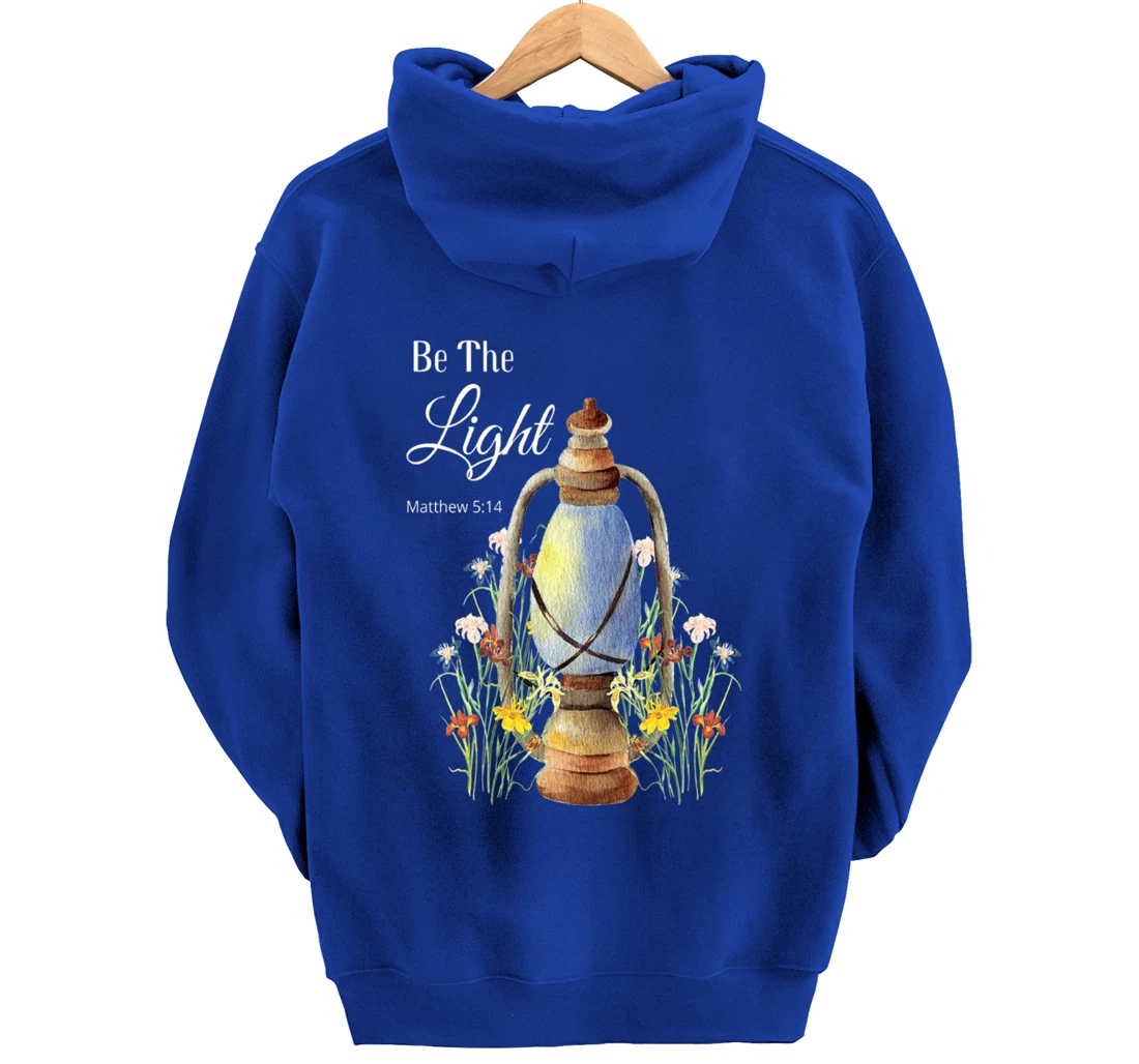 Bible Verse Christian Religion God Be The Light Wildflowers Pullover Hoodie