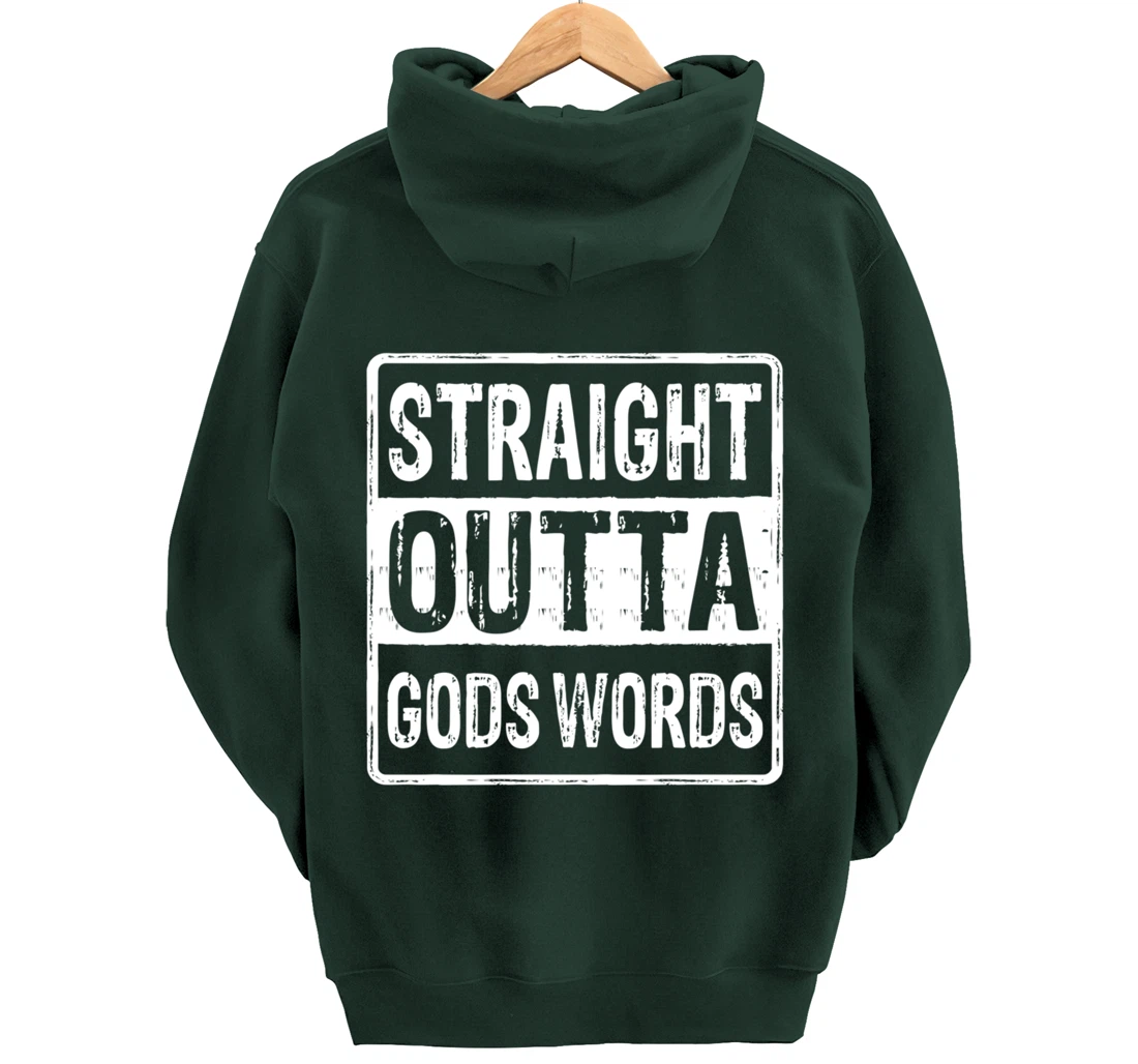 Straight Outta Gods Word John 3 16 Jesus - Christian - Lord Pullover Hoodie