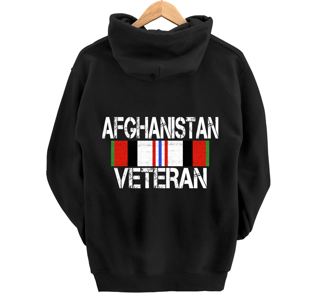 Afghanistan Veteran Ribbon - Afghan Vet Gift Pullover Hoodie