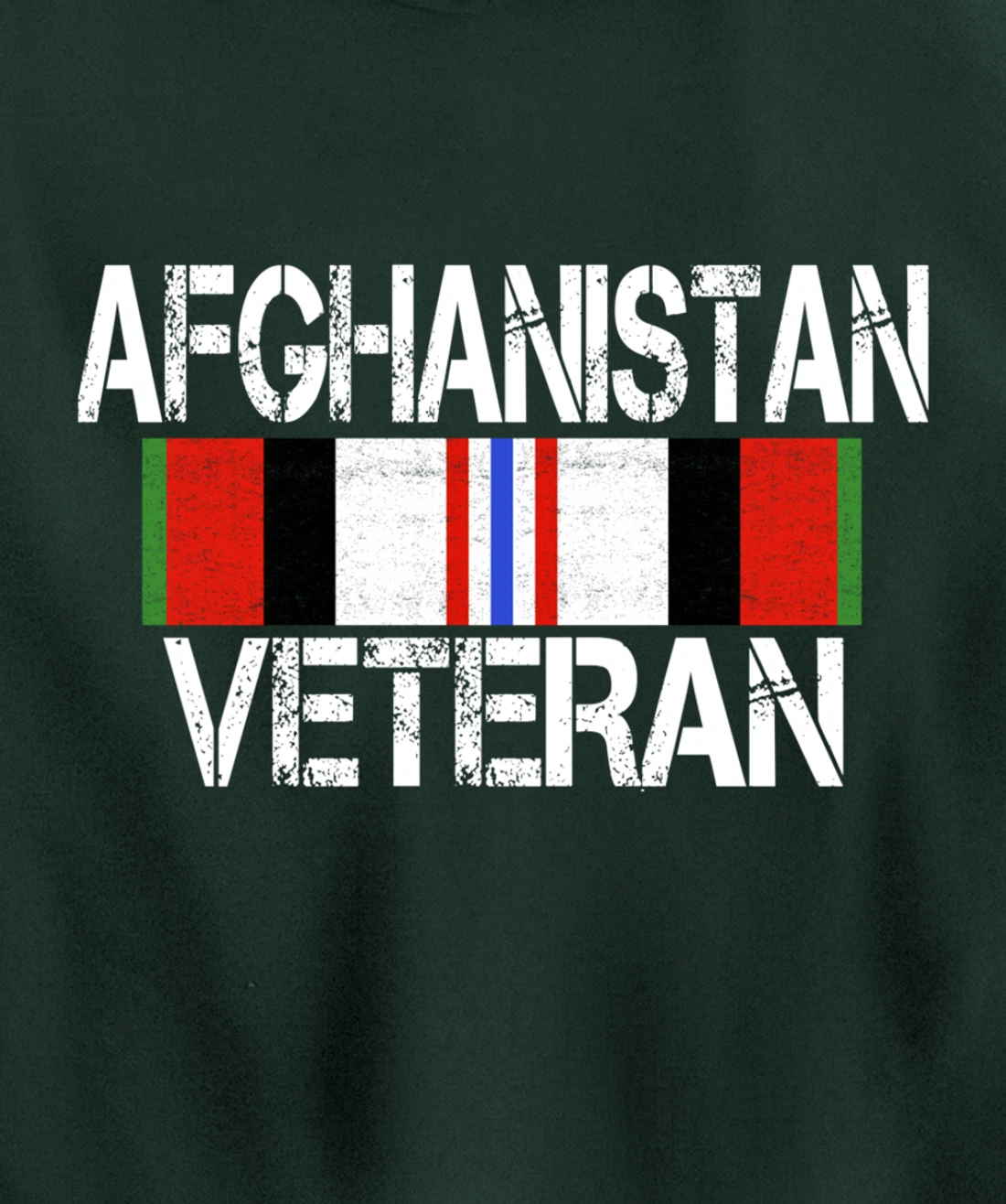 Afghanistan Veteran Ribbon - Afghan Vet Gift Pullover Hoodie