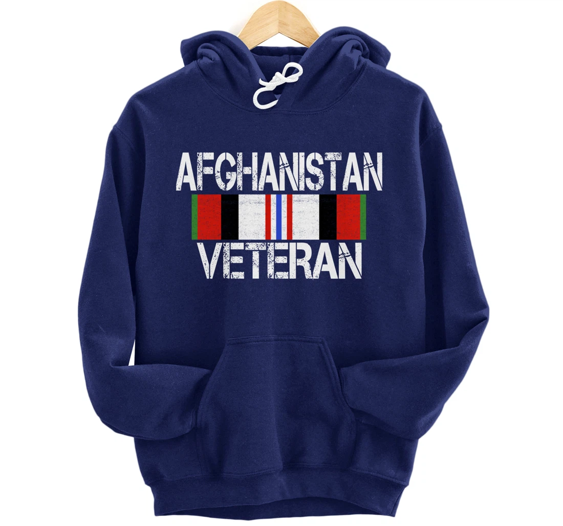 Afghanistan Veteran Ribbon - Afghan Vet Gift Pullover Hoodie