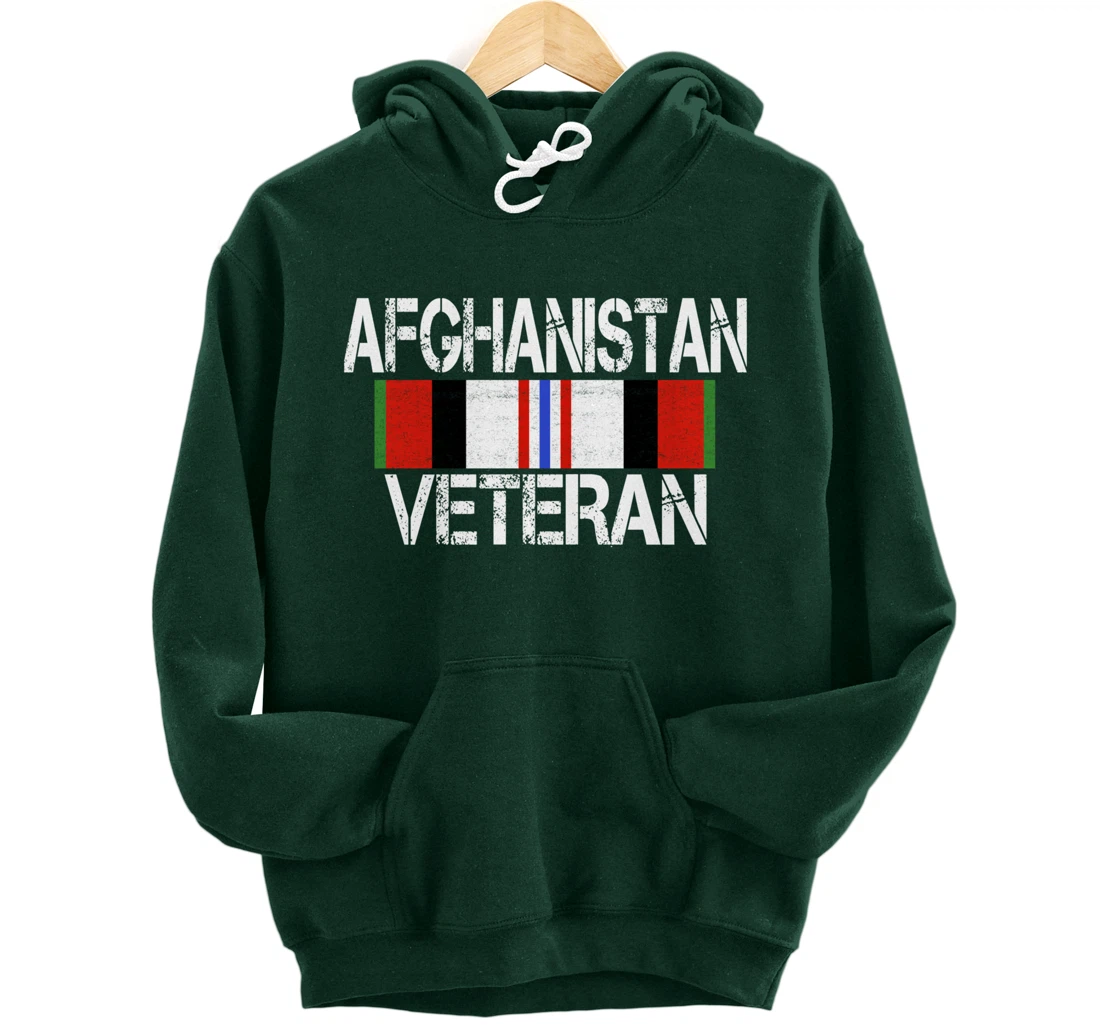 Afghanistan Veteran Ribbon - Afghan Vet Gift Pullover Hoodie