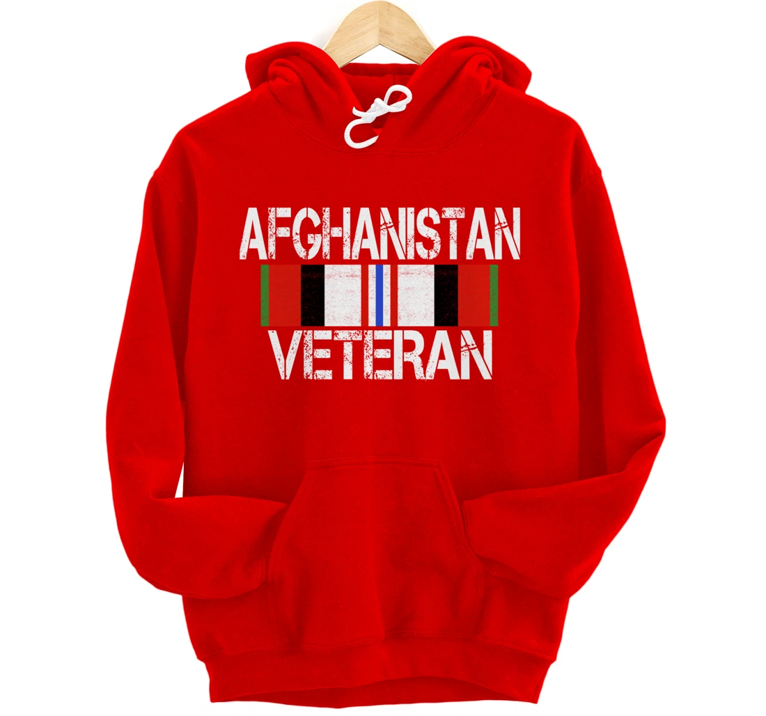 Afghanistan Veteran Ribbon - Afghan Vet Gift Pullover Hoodie
